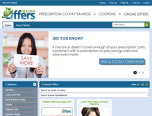 Tablet Screenshot of healthyoffers.com